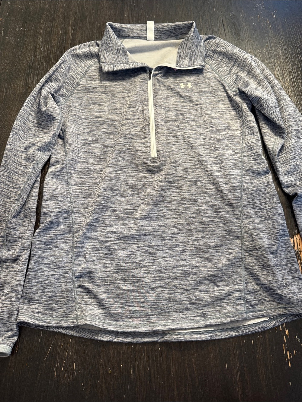 Under Armour Women's Heathered Light Blue Quarter-Zip Pullover
